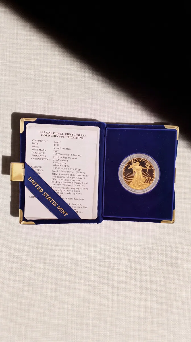 Proof Gold Eagle in mint case